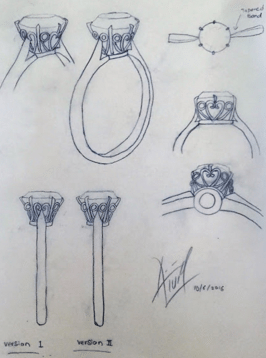 custom diamond proposal ring design
