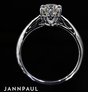 custom solitaire diamond proposal ring