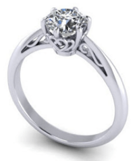 solitaire diamond ring custom design