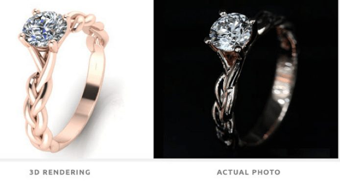 beautiful rose gold solitaire diamond ring