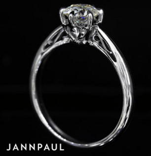 white gold diamond proposal ring