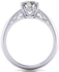 white gold diamond ring custom design